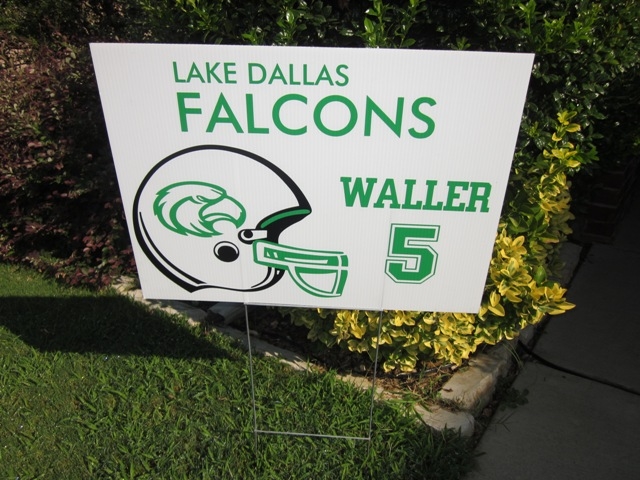 Falcon football yard sign