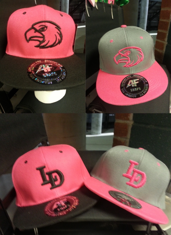 Lake Dallas Quarterback Club pink hats