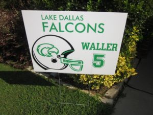 Falcon football yard sign