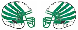 Lake Dallas Falcons helmets 2015