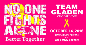 Lake Dallas Pink Out game October 14 2016