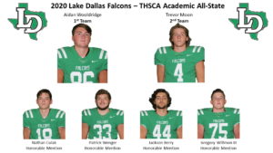2020 Lake Dallas Falcons - THSCA Academic All State