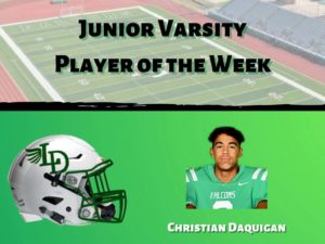 Players of the Week vs Greenville - Christian Daquigan